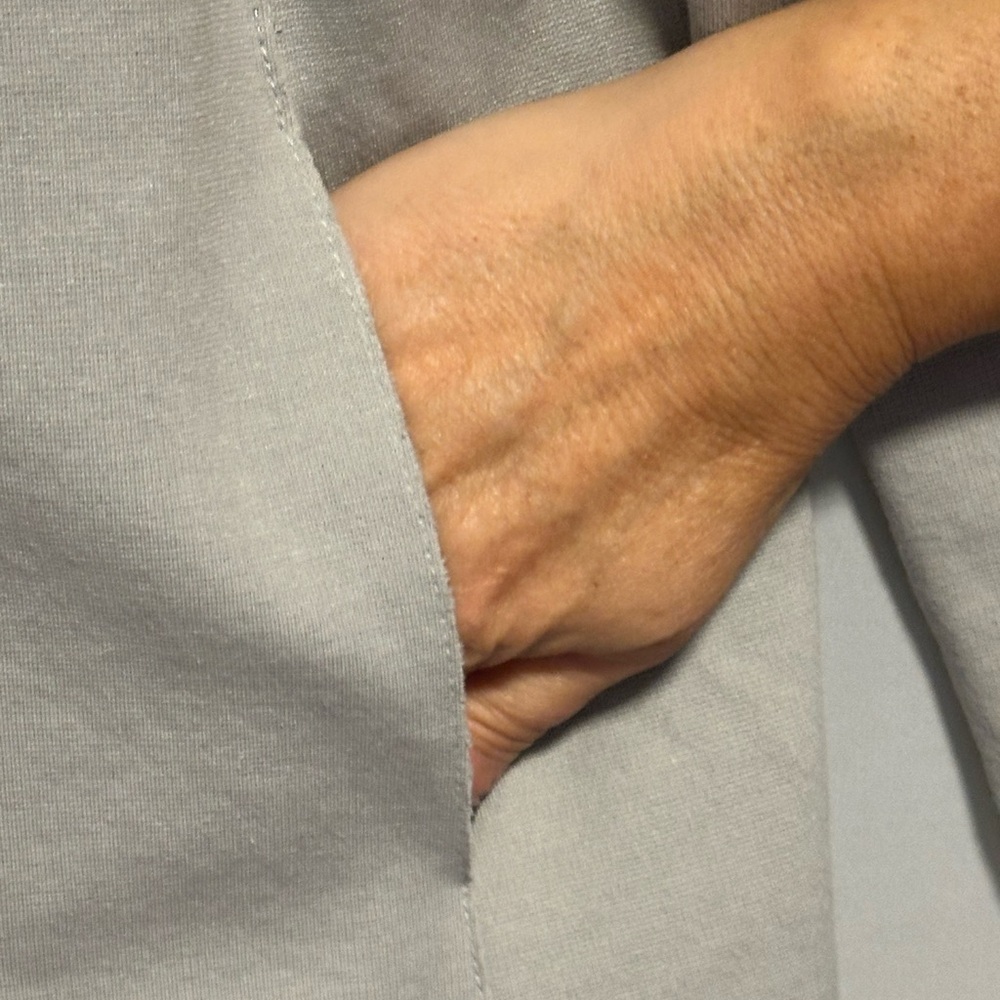Gray Button-Up Long Jacket - Picture 5 of 7